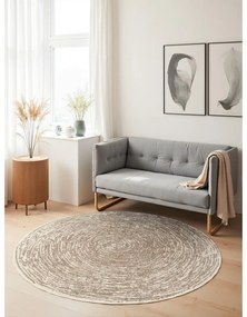 Bézs-krémszínű kerek szőnyeg ø 120 cm Gloria Cavallo – Hanse Home