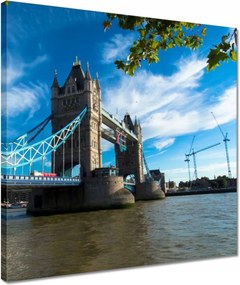 Vászonkép 40x40 Tower Bridge az éggel