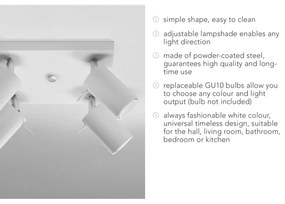 Etna fehér mennyezeti lámpa - Sollux