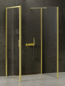 New Trendy Prime Light Gold zuhanykabin 120x90 cm négyszögletes arany fényes/átlátszó üveg K-1166