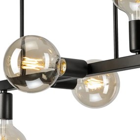 Csillár rúdon ASTRID 6xE27/60W/230V fekete