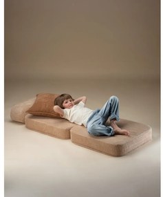 Világosbarna kordbársony gyerek fotel Flip – Wigiwama