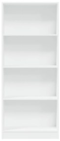 fehér szerelt fa könyvespolc 60 x 24 x 143 cm