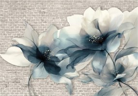 Vinil Tapéta Flizelin Virágok Absztrakt Tégla Fal Szürke 416x254