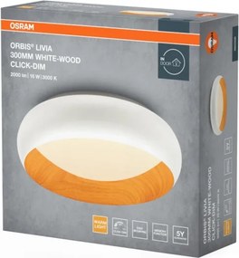 Osram - dimmelhető LED mennyezeti lámpa ORBIS LIVIA LED/16W/230V átm. 30 cm fehér/barna