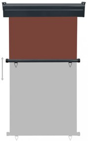barna oldalsó terasznapellenző 105 x 250 cm