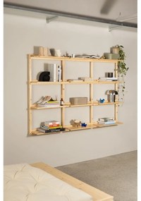 Natúr színű borovi fenyő fali könyvespolc 192x127 cm Groove – Karup Design