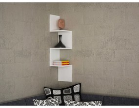 Sarki fali polc CORNER 105,4x25 cm fehér