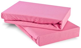 EMI Jersey rózsaszín gumis lepedő: Kiságy 70 x 140 cm