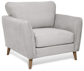 Világosszürke kordbársony fotel Paris – Scandic