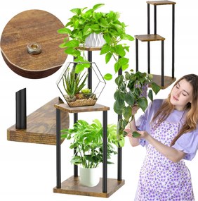 Álló Virágágyás Virágok Növények Fém Fa Loft Állvány