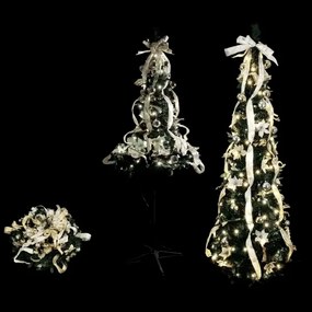 Aigostar - LED kültéri karácsonyfa 150xLED/230V 1,8m IP44 fehér/arany hideg fehér