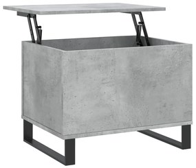 Betonszürke szerelt fa dohányzóasztal 60 x 44,5 x 45 cm