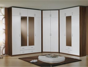 Szekrény ESO 4 ajtós 61540 dió/fehér - 
            dió / fehér
            dió
          , 
            Laminált és mások
          , 
            190
          x
            53
          x
            180
          cm