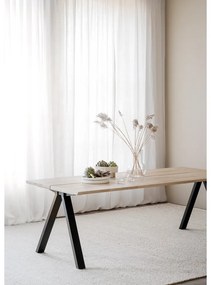 Bővíthető étkezőasztal tölgyfa asztallappal 220x100 cm Carradale - Rowico