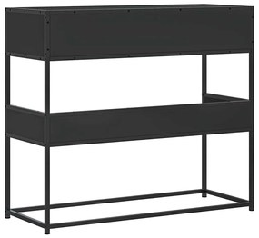fekete szerelt fa tálalóasztal 90x35x80 cm