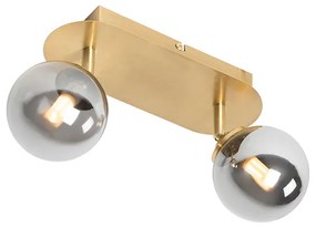 Spotlámpa arany 2-lámpás állítható füstüveggel - Athén