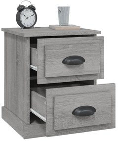 Szürke sonoma színű szerelt fa éjjeliszekrény 39 x 39 x 47,5 cm