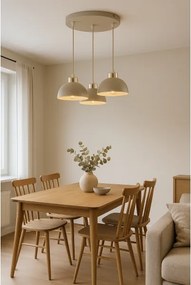Brilagi - Csillár kábellel MOON 3xE27/60W/230V bézs/arany