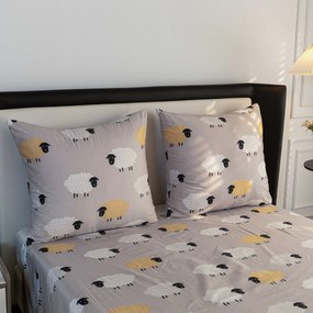 Mikroszálas ágynemű SHEEP DREAM szürke Ágyneműhuzat mérete: 70 x 90 cm | 140 x 200 cm