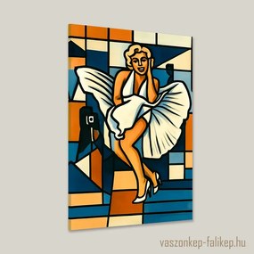 Marilyn Monroe híres szoknyalibbenős jelenete újragondolva falikép – modern ikonikus stílusban 40x60cm