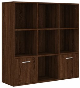barna tölgy színű könyvszekrény 98 x 30 x 98 cm