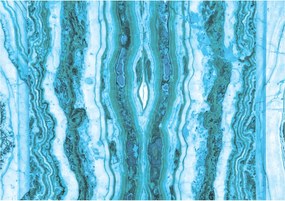 Tapéta Márvány Ónix Kék Hullám Absztrakt Szürke Hullámok Perspektíva 350x250