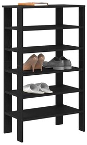 fekete szerelt fa cipőtároló szekrény 61x32x105 cm