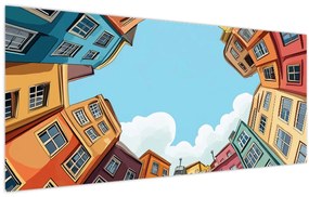 Kép - Házak között (120x50 cm)