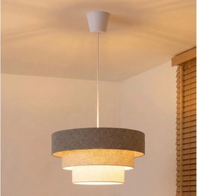 BRILAGI - Kábeles függeszték LUNETA 1xE27/60W/230V átm. 40 cm szürke/krém/fehér