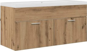 vidaXL Fürdőszoba Székény Artisan tölgy 100 x 38,5 x 46 cm Faanyag