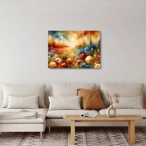 Üveg kép - Színes rét (70x50 cm)