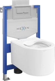 Mexen Sofia Fenix XS-U fali alatti WC szett beépített kerettel és WC csészével, fényes fehér - 6853354XX00