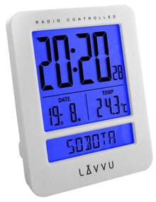 Digitális Lavvu Duo White LAR0020 ébresztőóra, 9,2 cm