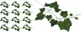 Borlevél Szőlőlevél lombhullató ág 54cm 12 db művirág