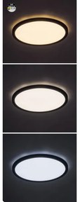 Rabalux 71096 - GONZALO LED mennyezeti lámpa 24W, 29 cm, fekete
