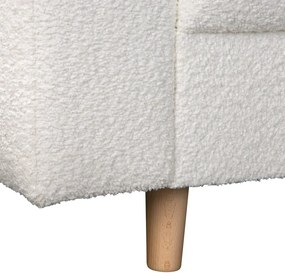 Fehér buklé sarokkanapé (jobb oldali) Ariella – Ropez