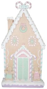 Nagy mézeskalács ház glitteres 93 cm karácsonyi figura dekoráció