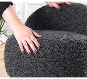 MIKI puff, átmérő 46 cm, sötétszürke