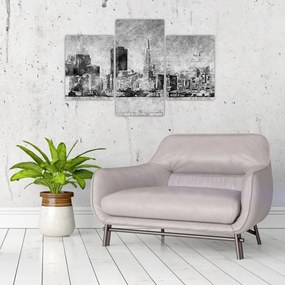 Kép - Kávé művészeti város (90x60 cm)