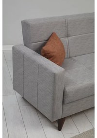 Háromszemélyes kihúzható kanapé KORFU világosszürke