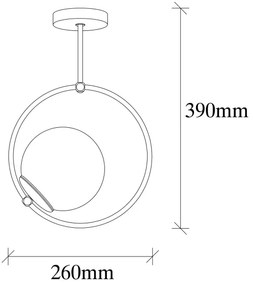 Csillár DOLUNAY 1xE27/40W/230V