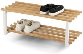 Fehér-natúr színű fém függő cipőtartó 71x26x34 cm Marco – Spinder Design