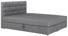 Franciaágy Boxspring 180x200 cm Waller Comfort (sötétszürke) (ágyráccsal és matraccal). 1056385