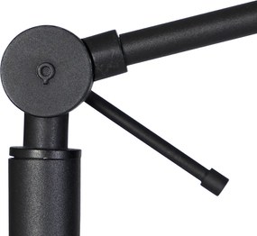 Állólámpa fekete világosbarna árnyékolóval 50 cm állítható - Editor