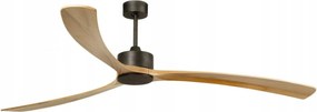 Faro Kauai XL mennyezeti ventilátor barna, paulownia fa, 5 sebesség, DC motor