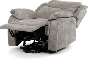 Elektromos relax fotel állítható háttámlával szürke vintage szövet TV-Q8668 GREY3