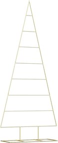 vidaXL Fém karácsonyfa állvánnyal Arany 211 cm Porszórt Acél