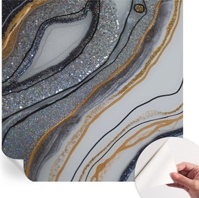 Öntapadós tapéta Fali furnér 3D hatás Kő hullámok 250x250 cm