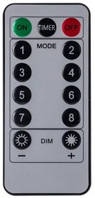 Aigostar - Kültéri karácsonyi LED fényfüzér 120xLED/6W/230V/8 üzemmód 3x0,6m IP44 meleg fehér+távirányító